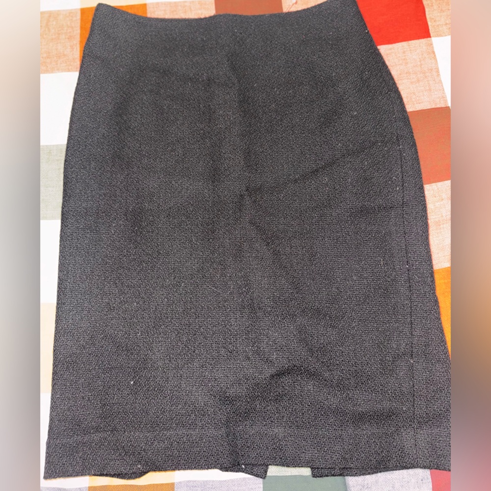 Talbots Black Textured Midi Skirt
